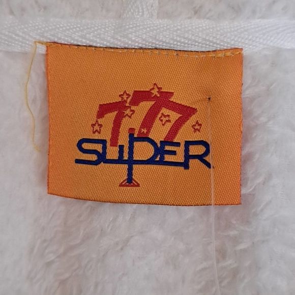 Fleece Hooded Full Zipper Jacket Medium Cream White - Picture 8 of 12